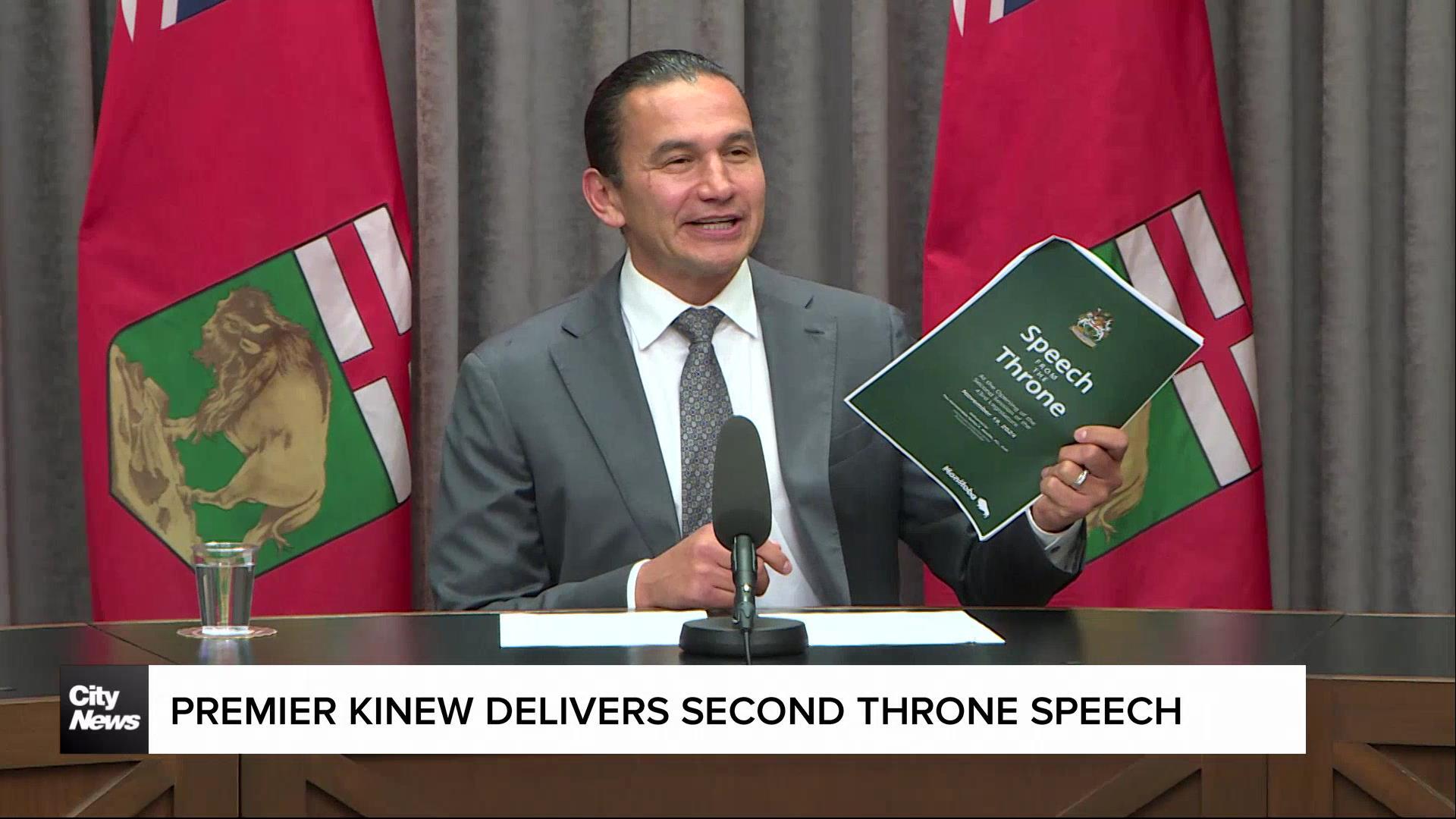 Premier Kinew delivers second throne speech