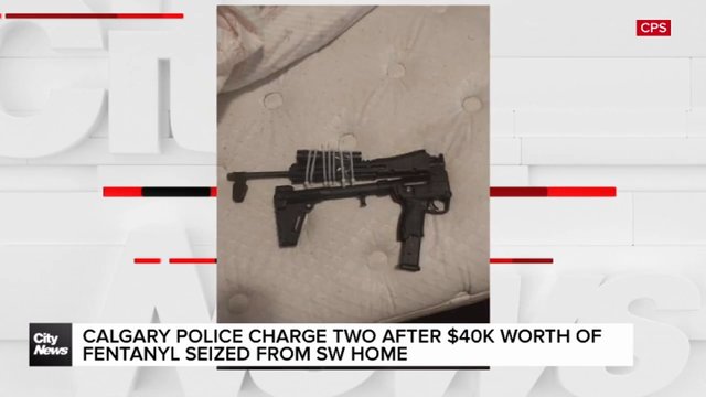 Calgary police charge two after $40K worth of fentanyl recovered from SW home
