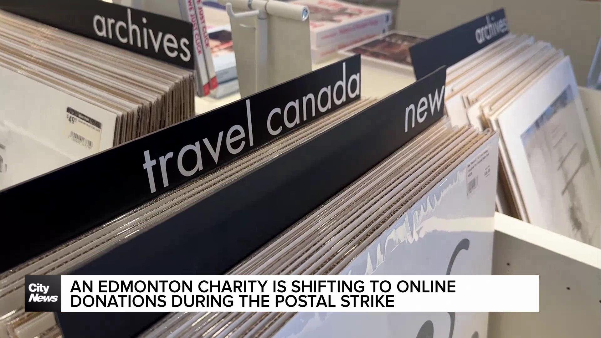 Edmonton charity is shifting to online donation as postal strike continues