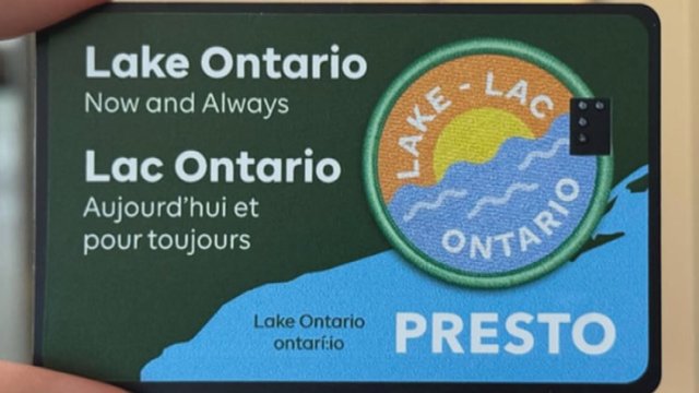 Lake Ontario themed PRESTO cards handed out at Union Station