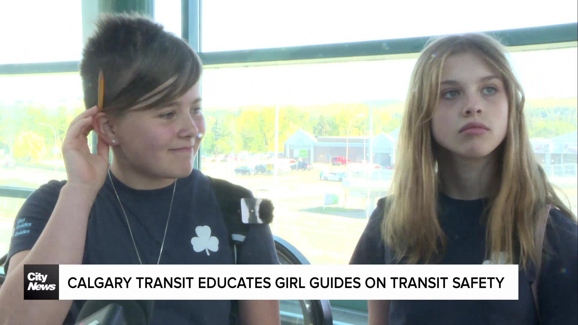 Calgary Transit educates Girl Guides on transit safety