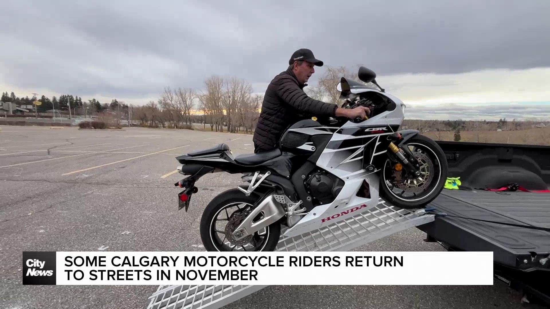 Some Calgary motorcycle riders return to streets in November