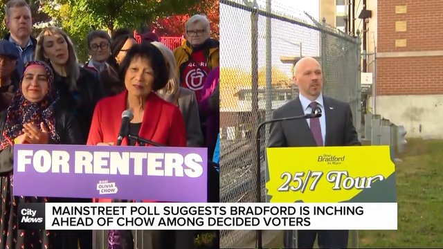 Poll suggests Bradford is inching ahead of Chow among decided voters
