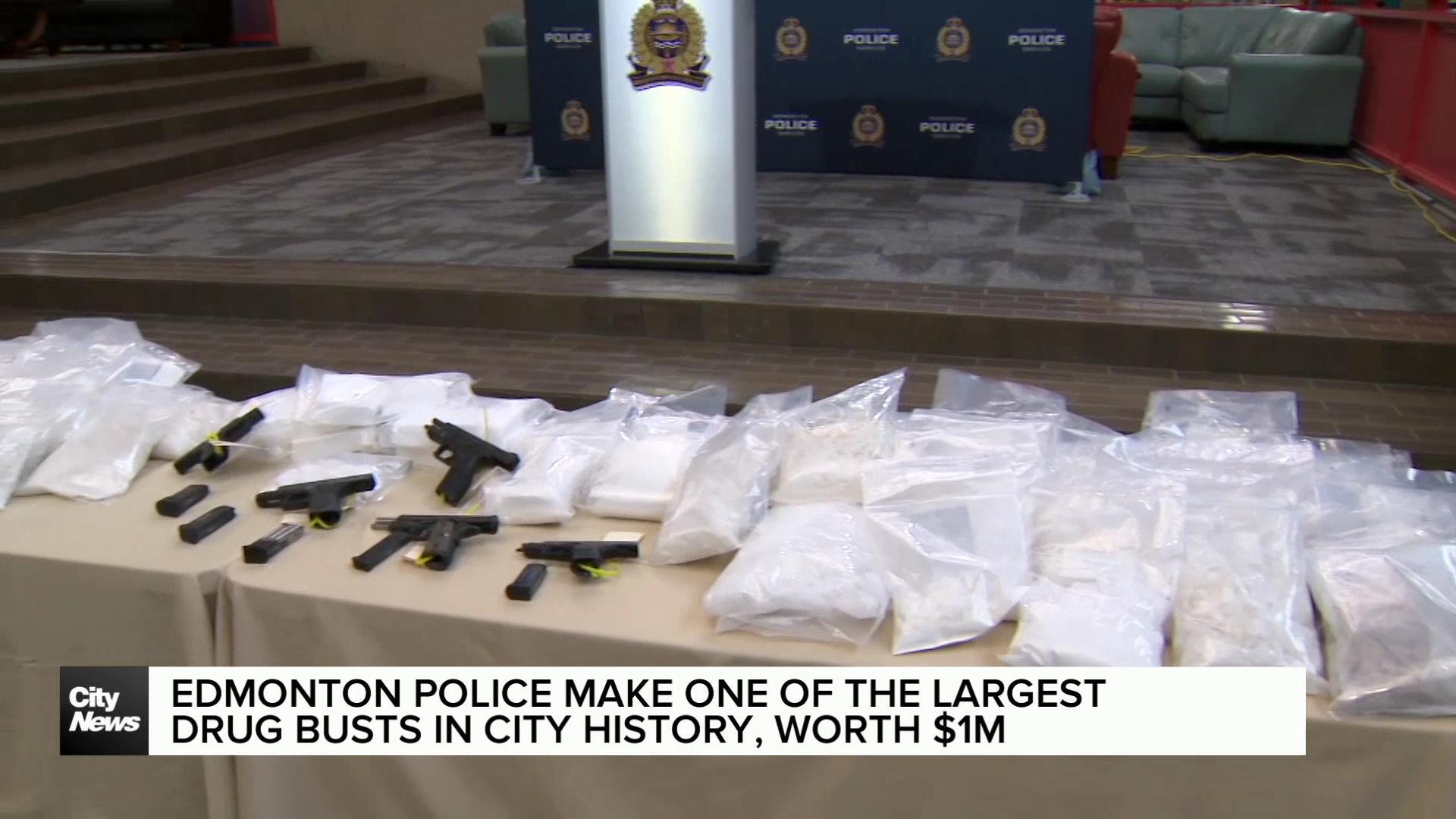 Edmonton police make one of the largest drug busts in city history, seize illicit drugs worth $1m