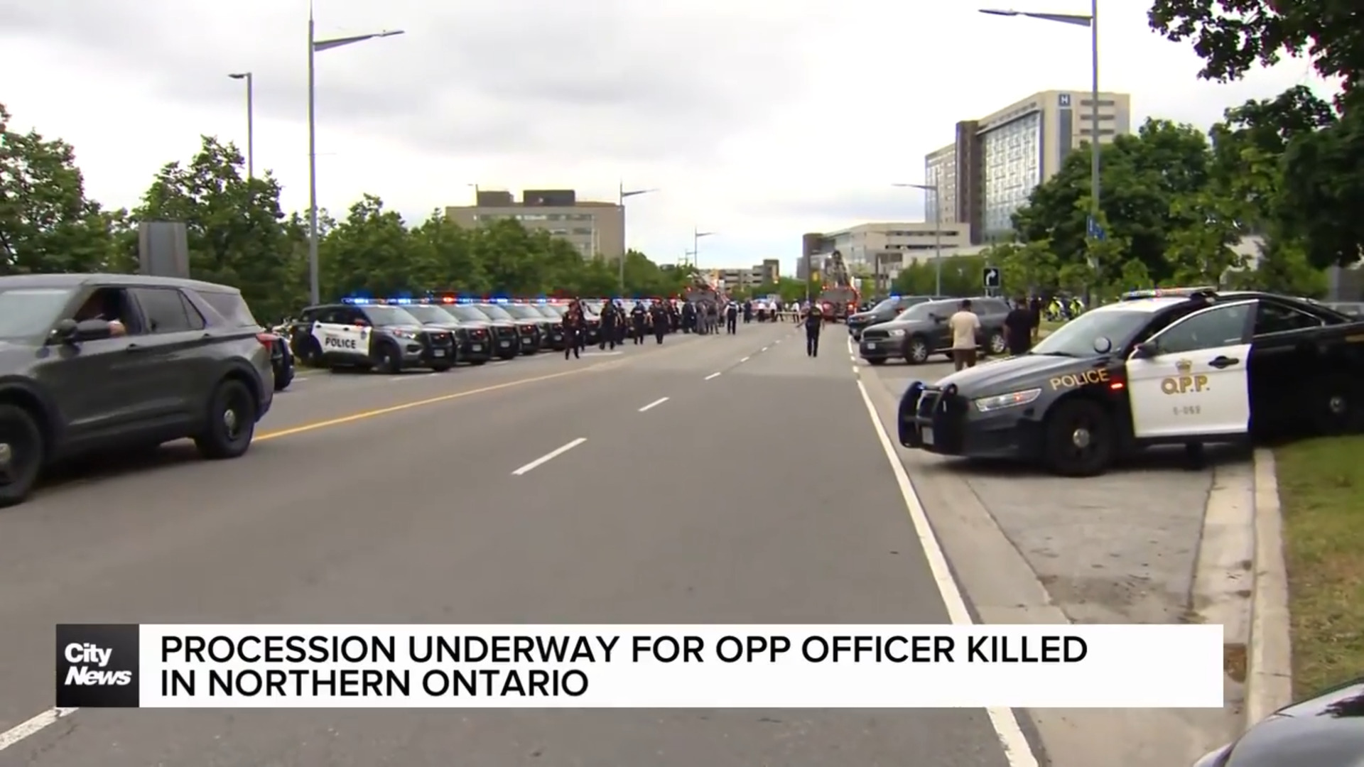 Procession underway for OPP officer killed in Northern Ontario
