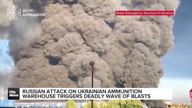 More than 3 dozen killed in Russian attack on Kyiv ammunitions warehouse
