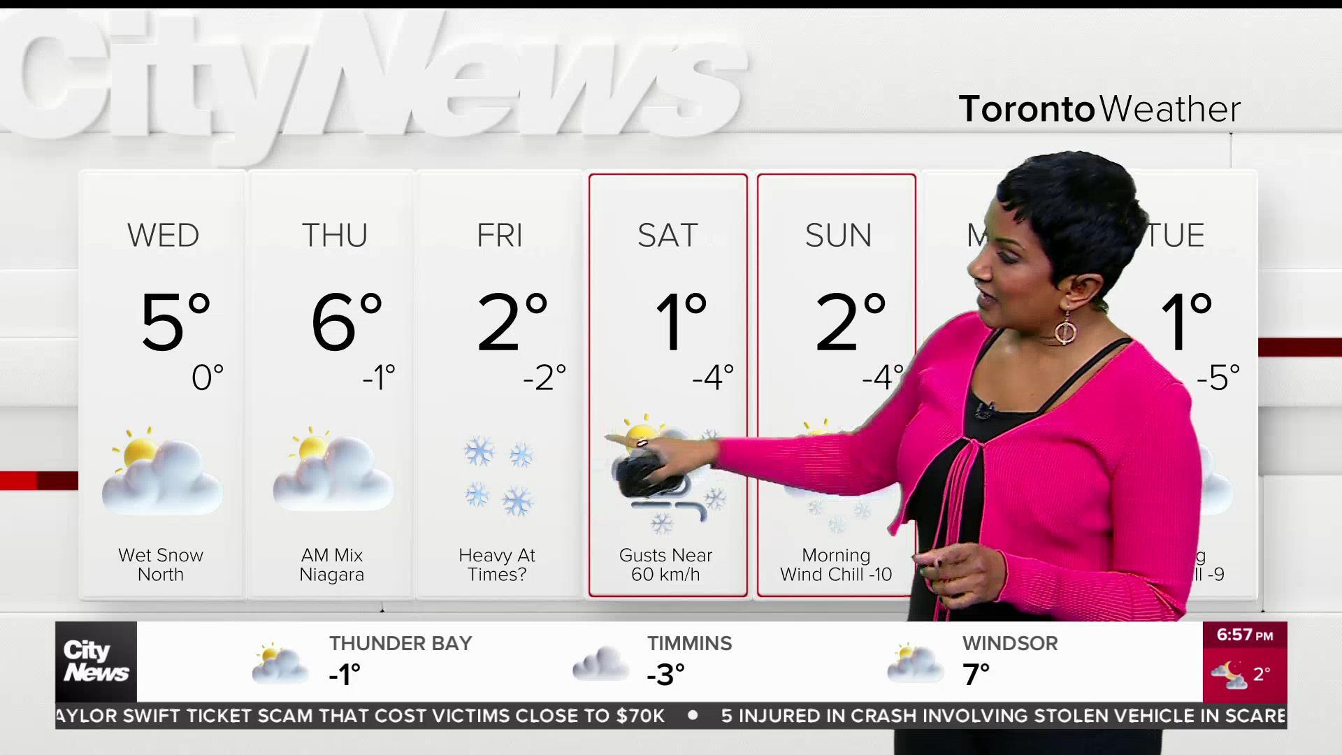 Potential snow in the GTA Friday