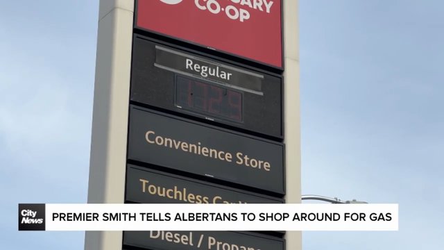 Premier Smith tells Albertans to shop around for gas