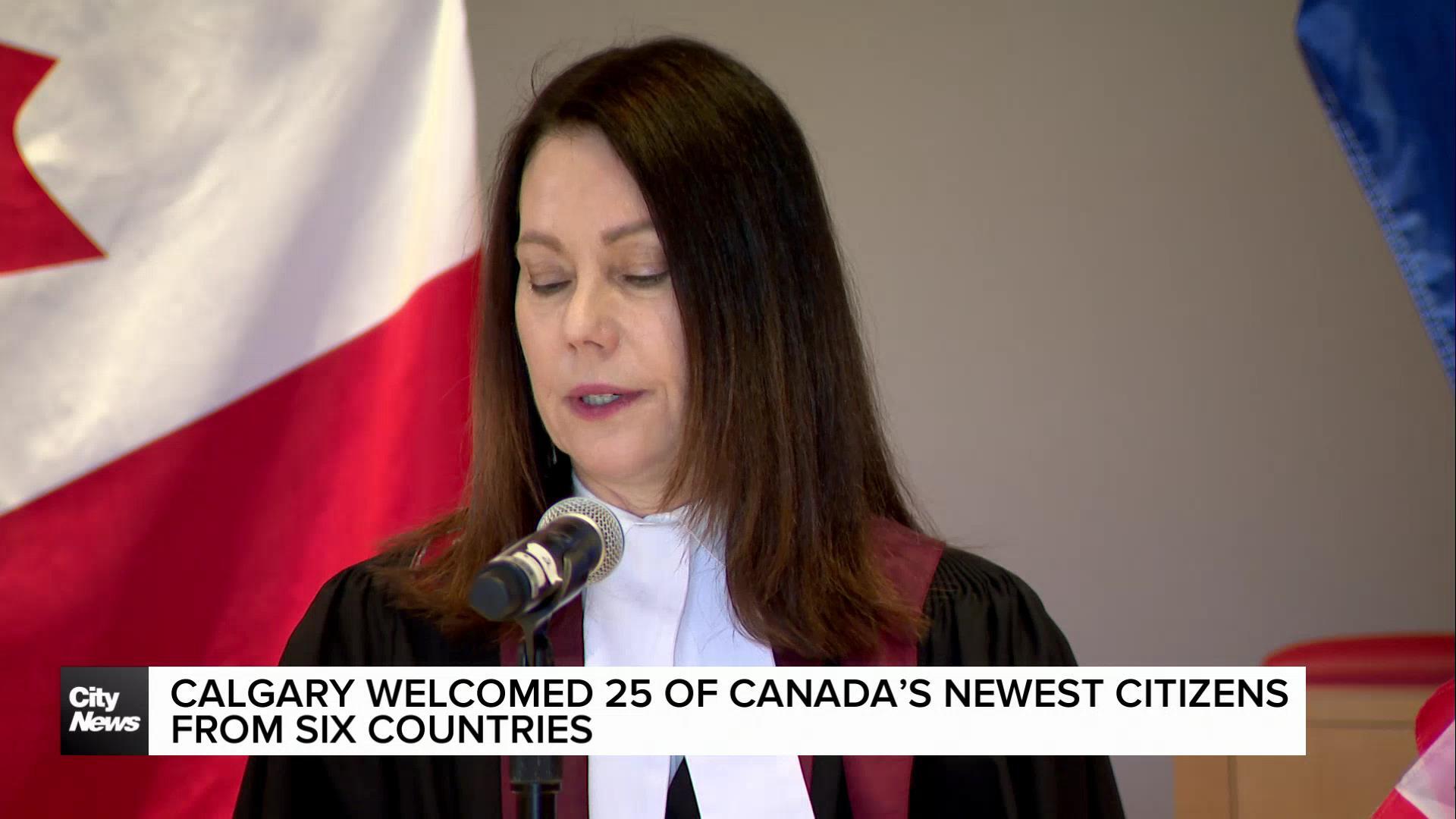 Calgary welcomed 25 of Canada’s newest citizens from six countries