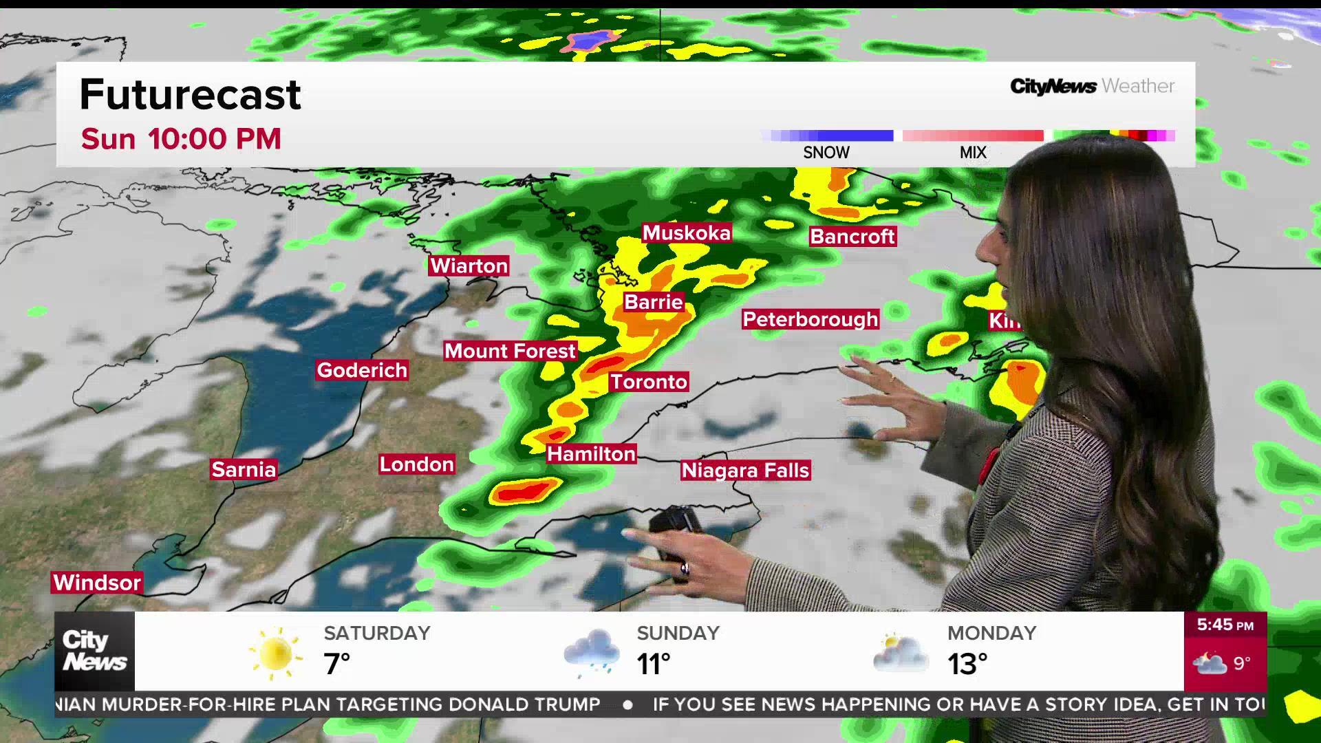 Sunshine to start, rain to end the weekend