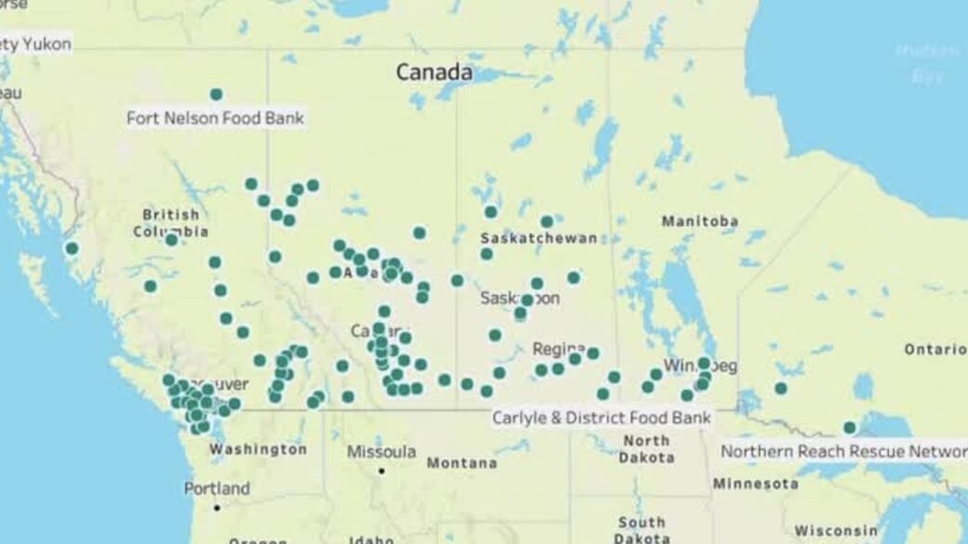 Canada's first pet food bank map