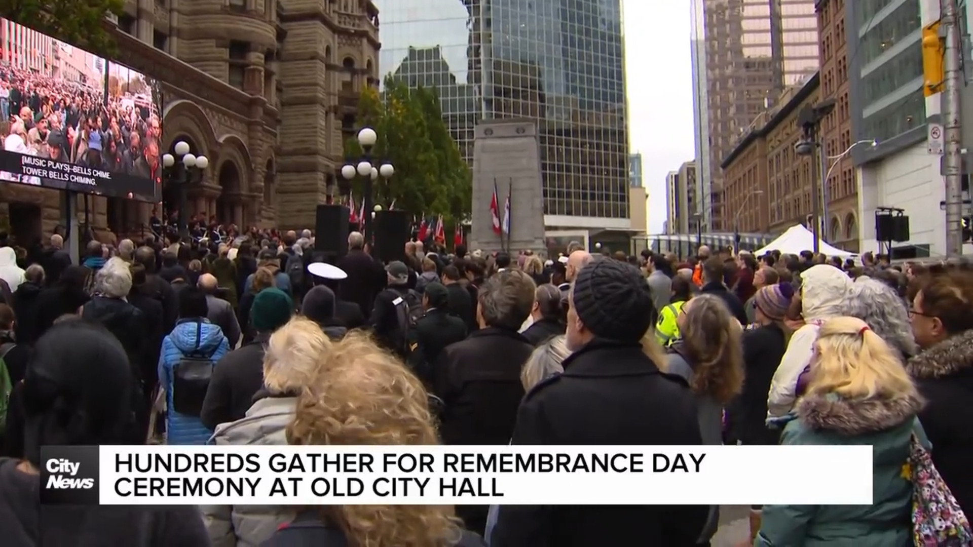 Hundreds gather for Remembrance Day ceremony at Old City Hall