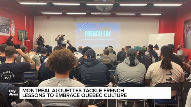 Montreal Alouettes tackle French lessons to embrace Quebec culture