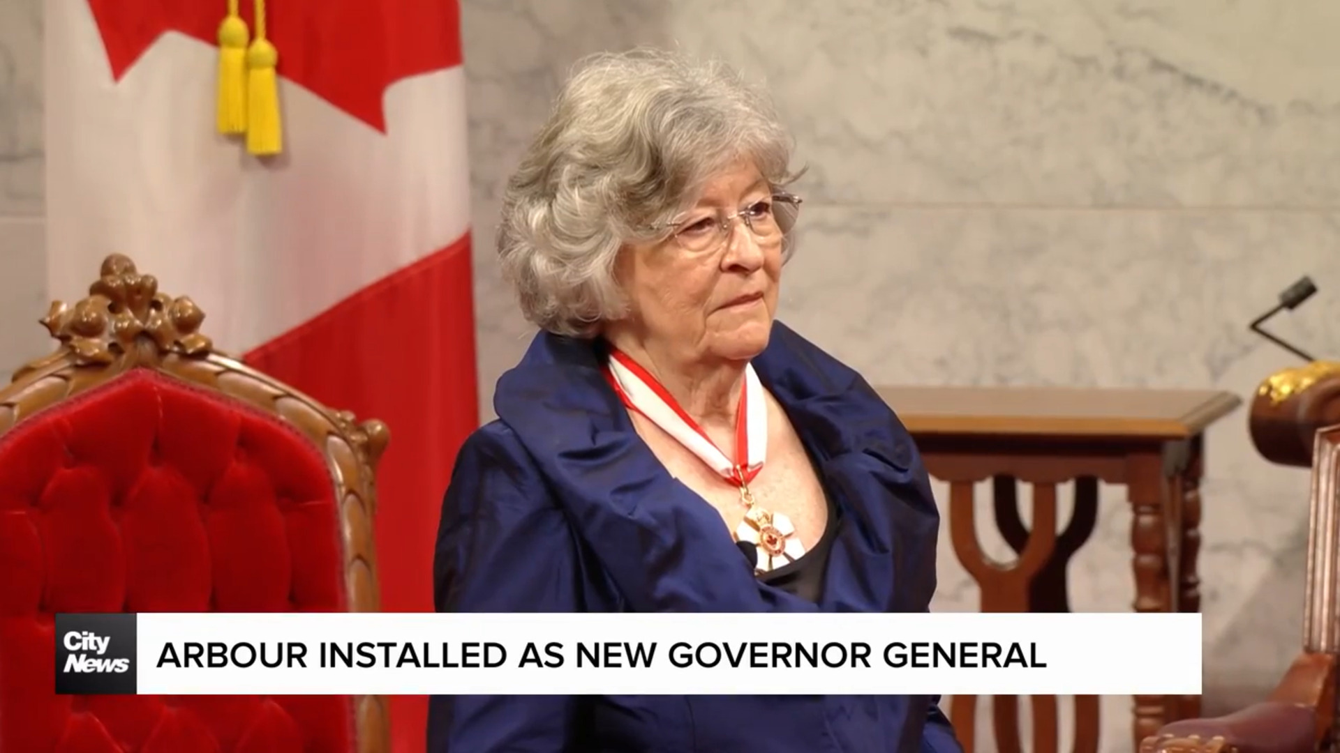 Arbour sworn in, Poilievre urges unity