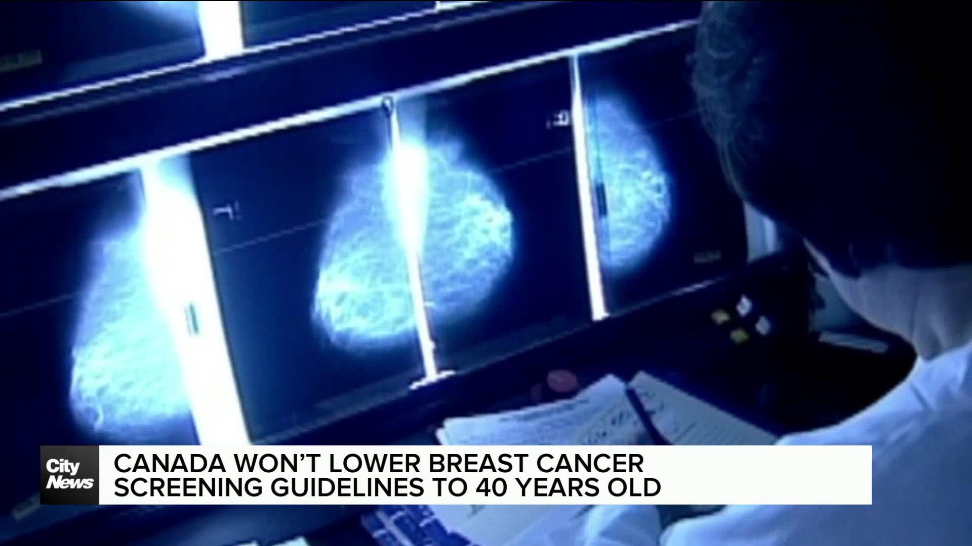 Canadians disappointed by updated breast cancer screening guidelines
