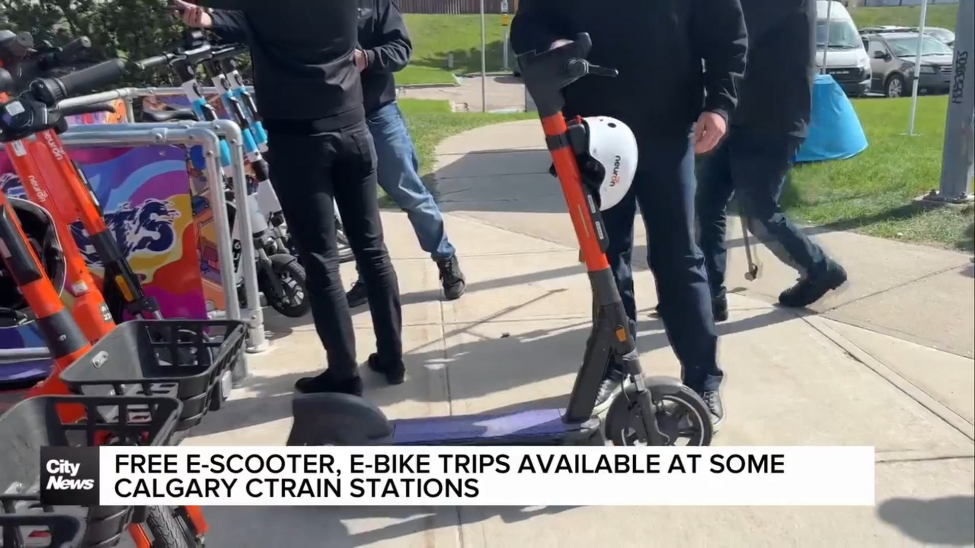Free scooter e-bike trips available at some Calgary CTrain stations