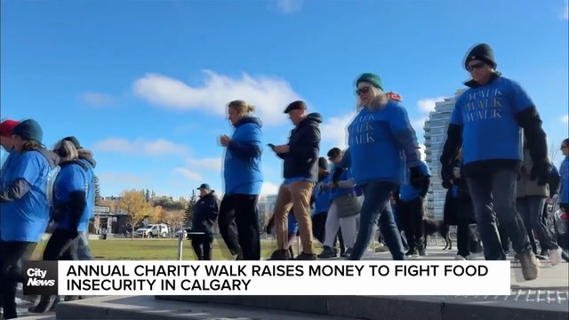 Annual charity walk raises money to fight food insecurity in Calgary