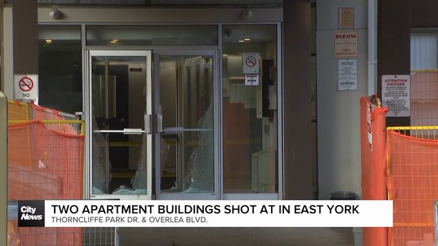 Gunfire erupts outside two apartment buildings in East York