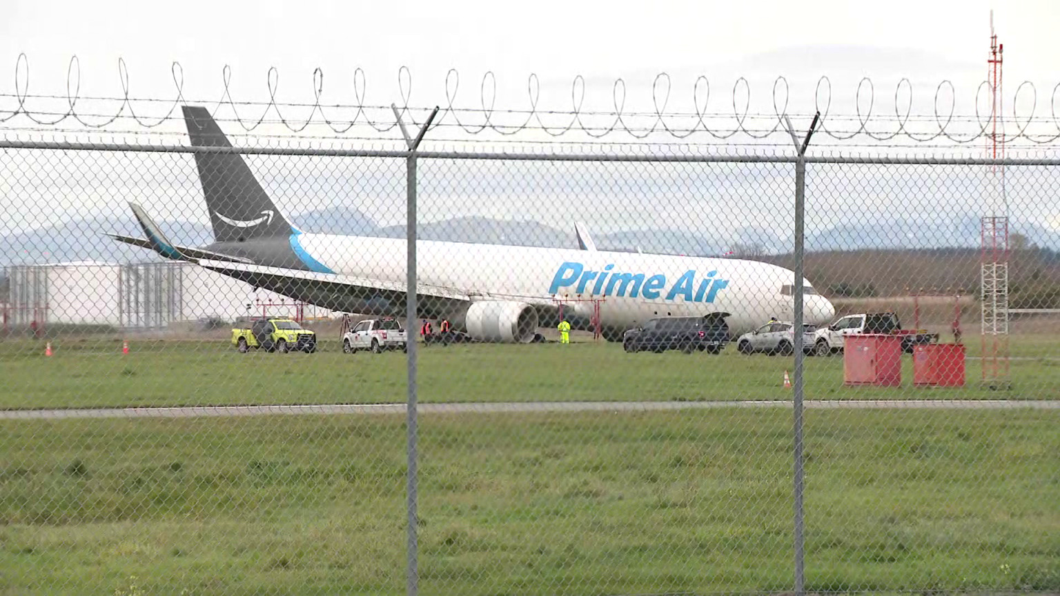 Amazon cargo jet reported ‘flight control problem’ before sliding off Vancouver runway