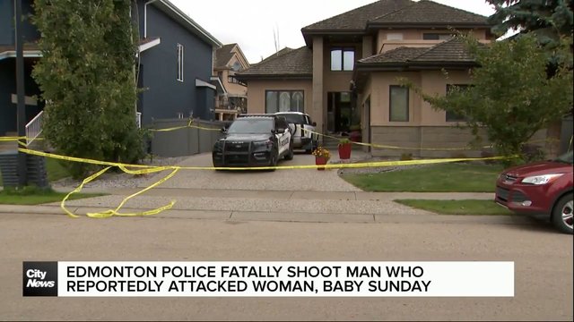 Edmonton police fatally shoot man who reportedly attacked woman, baby Sunday