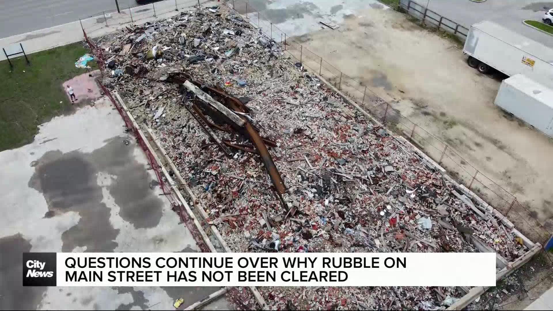 'We deserve better' questions continue over  why rubble on Main St has not been cleared