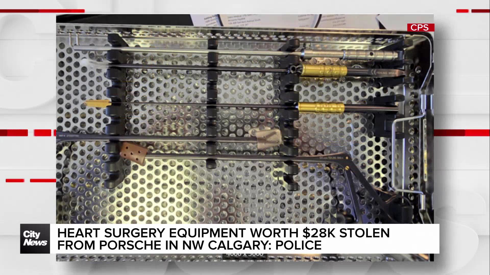 Heart surgery equipment stolen from Porsche in NW Calgary, police say