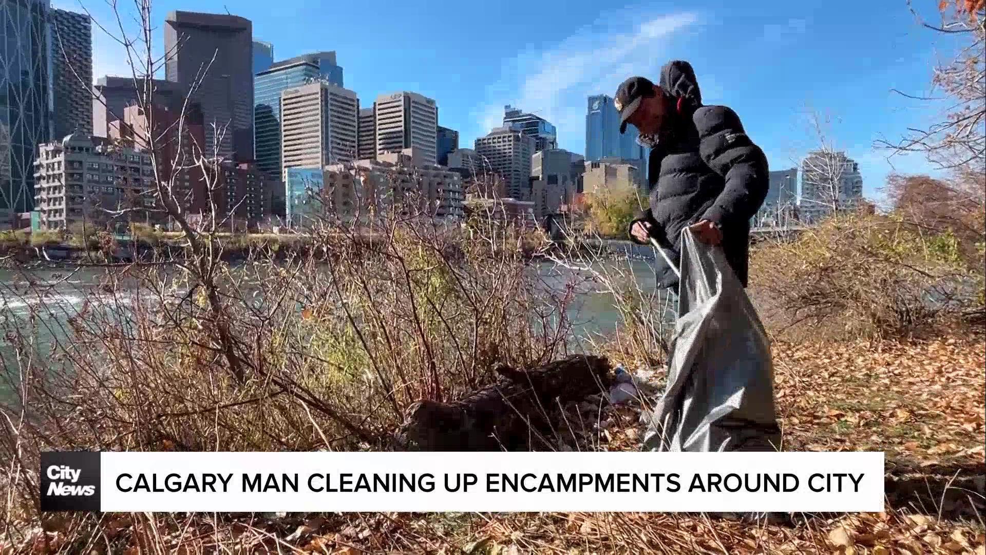 Calgary man cleaning up encampments around city