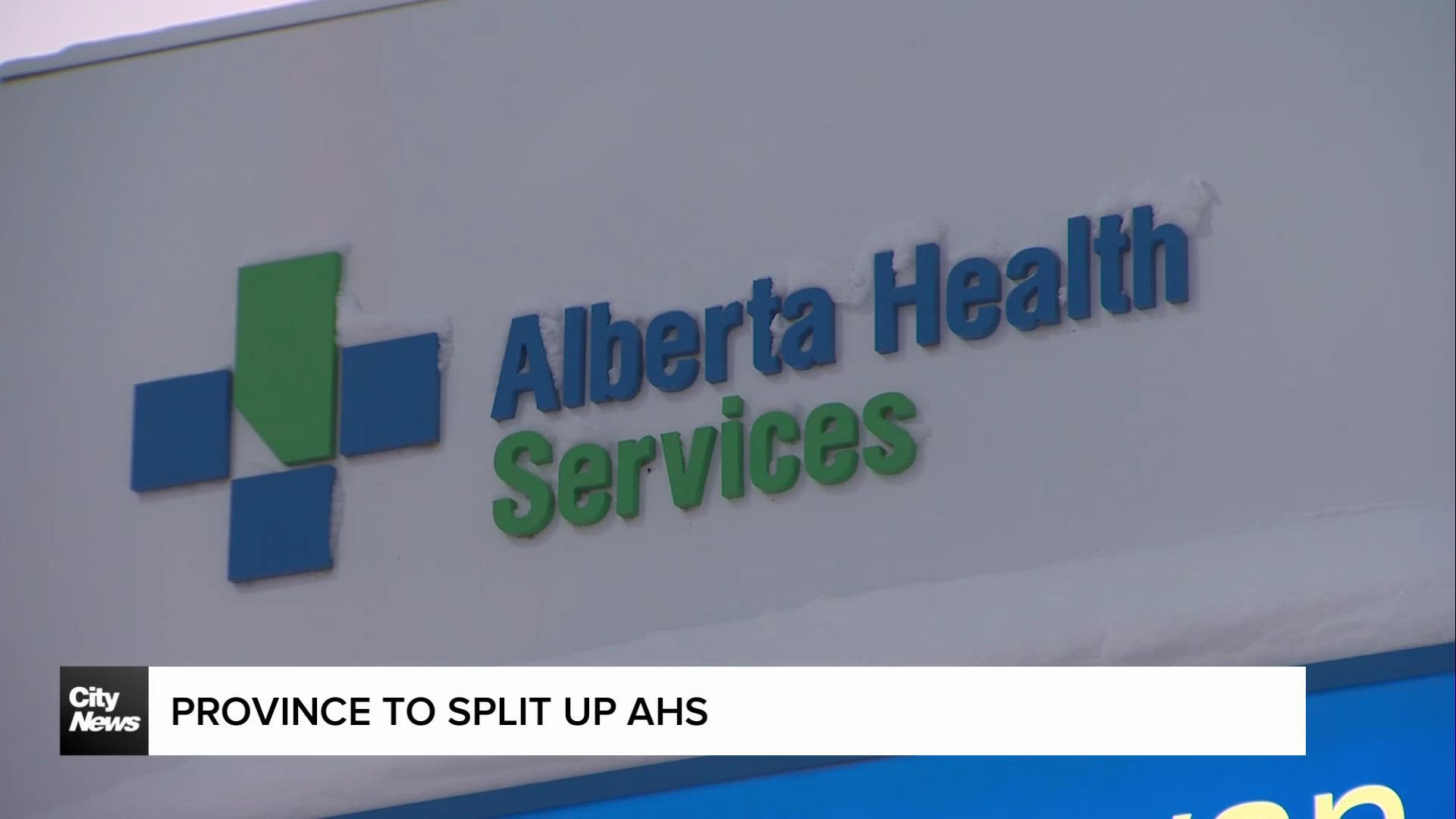 Province to split up AHS