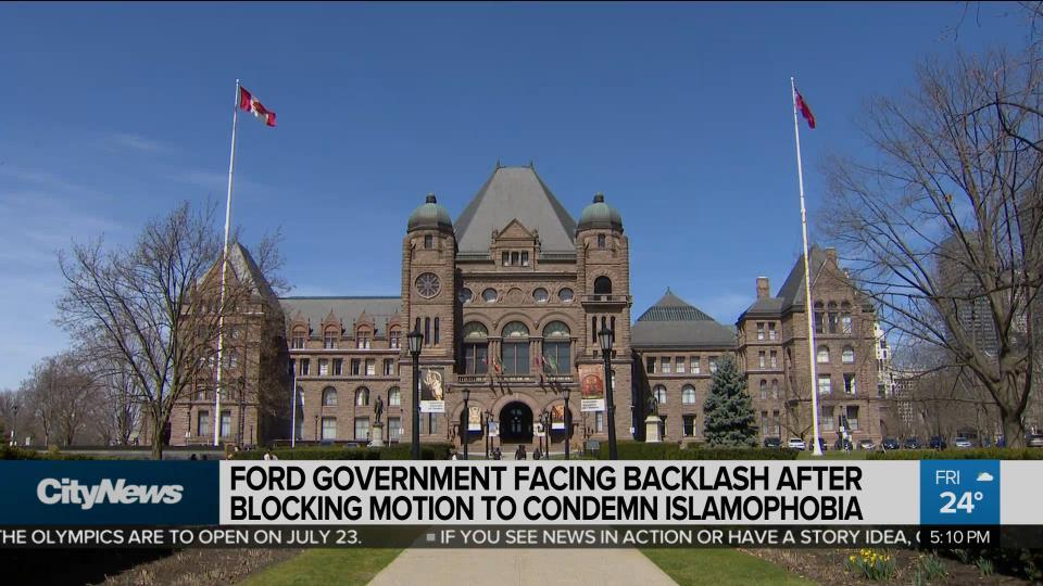 Ford gov. faces backlash after blocking motion to condemn Islamophobia - CityNews Toronto