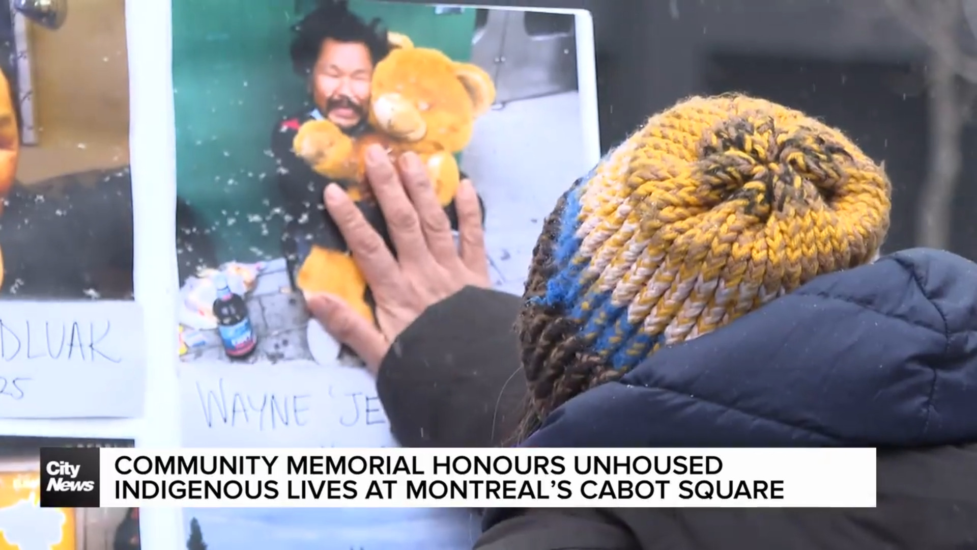Memorial honours unhoused Indigenous lives at Montreal's Cabot Square