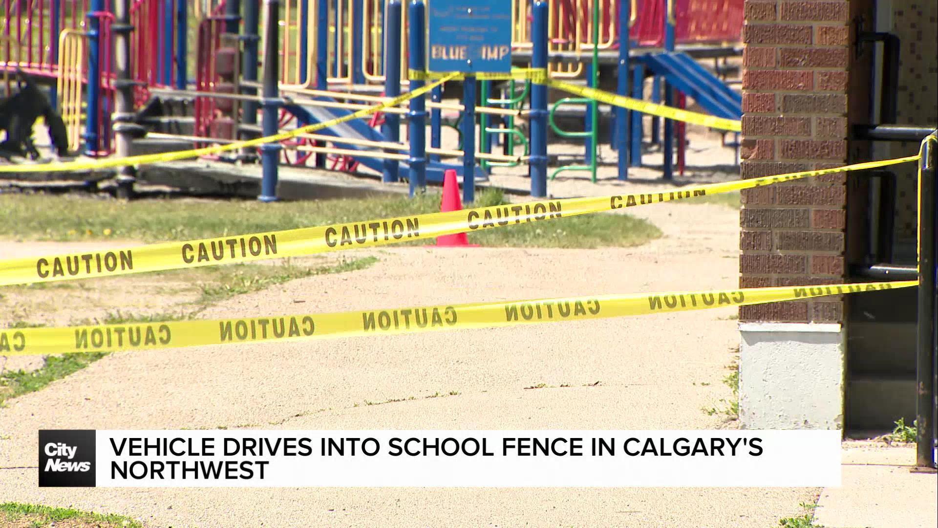 Vehicle drives into NW Calgary school