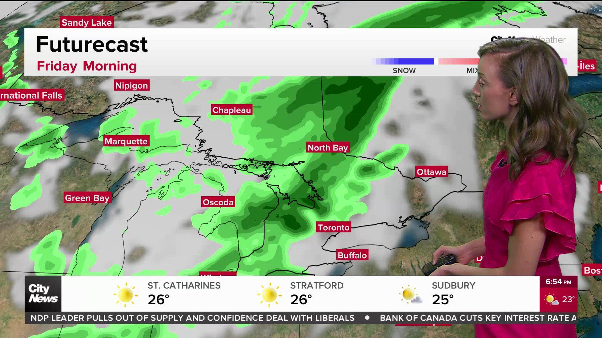 Rain moving in on Friday