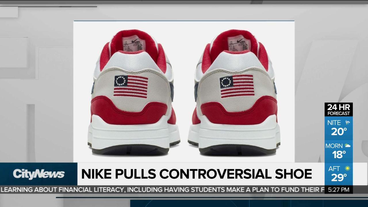 Business report Nike pulls controversial shoe