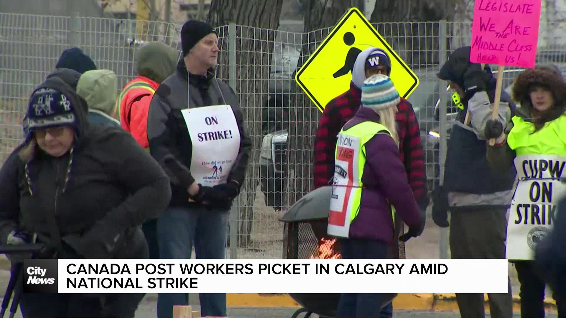 Canada Post workers picket in Calgary amid national strike