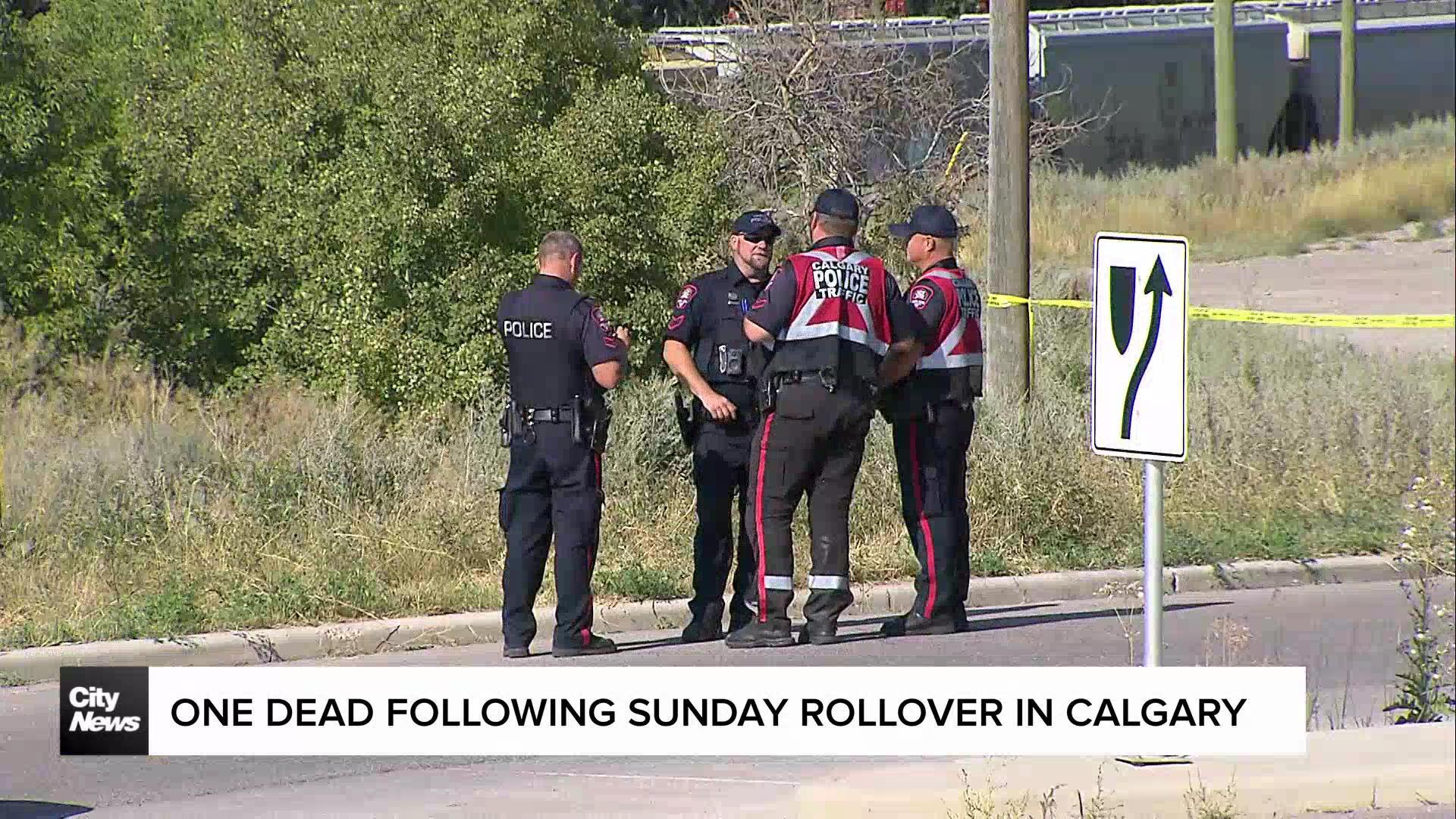 One dead following Sunday rollover in SE Calgary