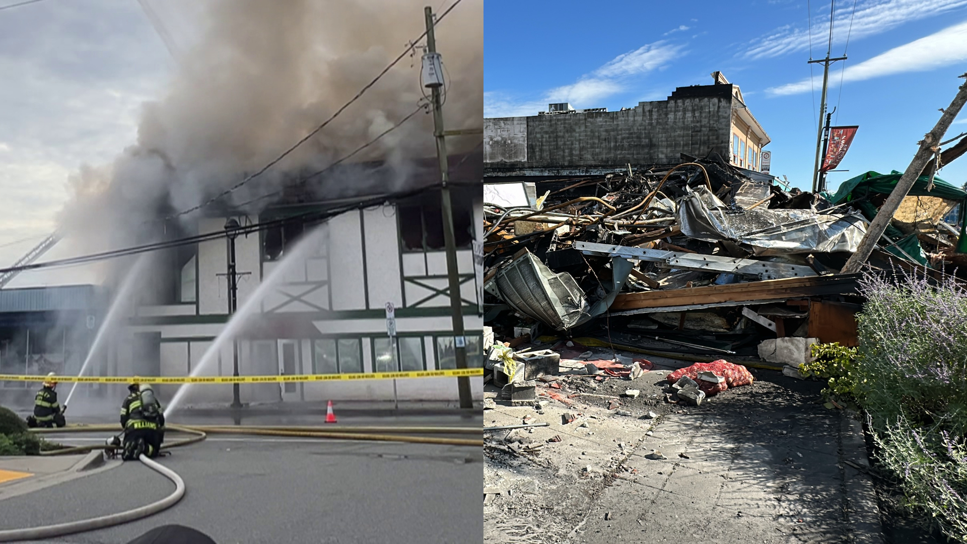 Downtown Langley restaurant destroyed by fire