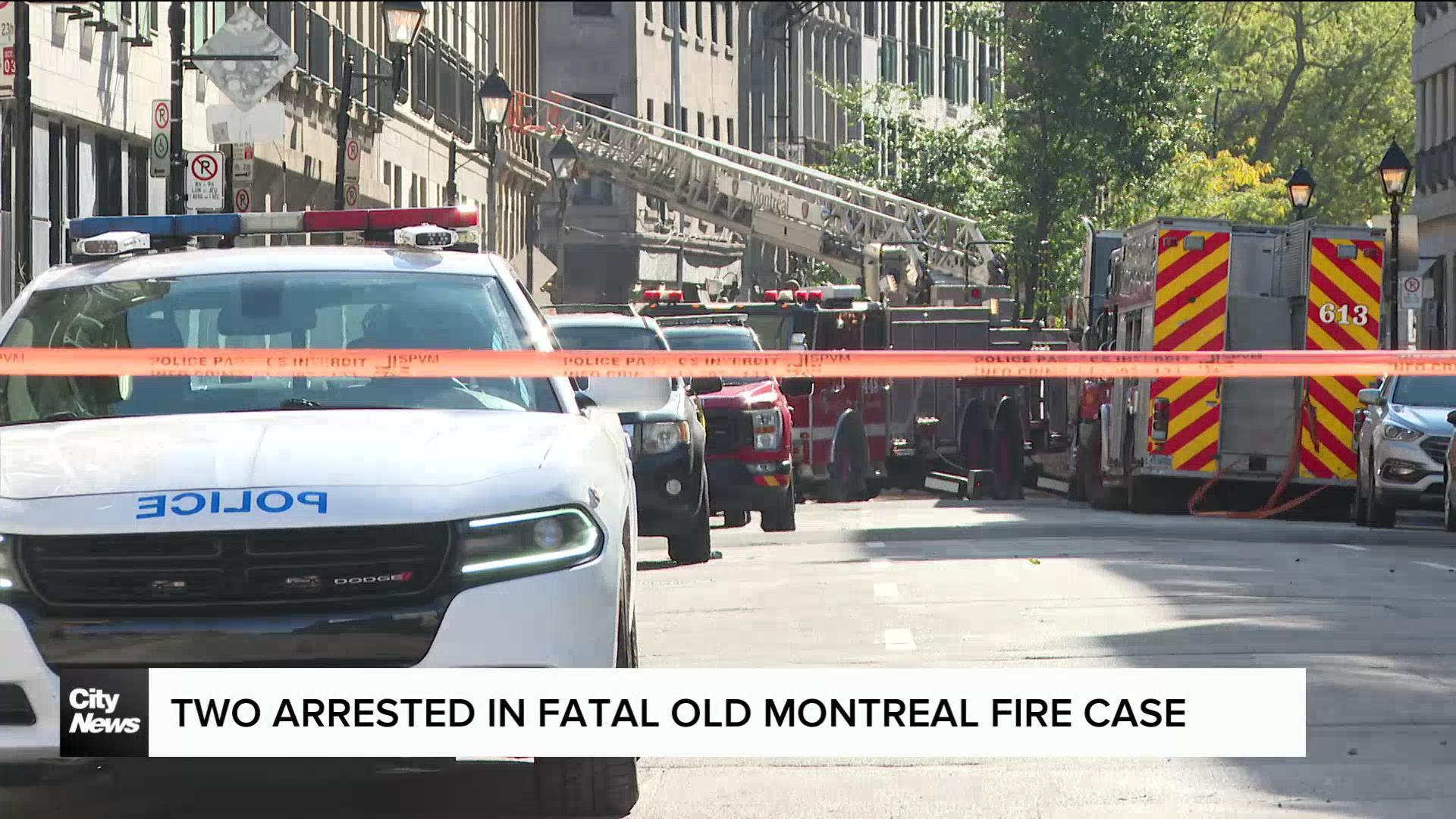 SPVM arrest two in connection to fatal Old Montreal fire on Oct. 4