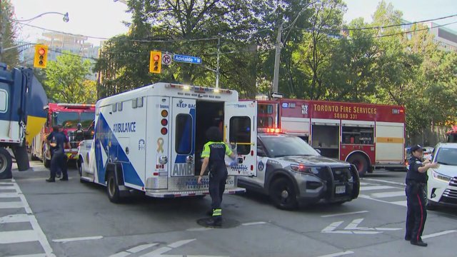 Pedestrian critically injured after being hit by garbage truck