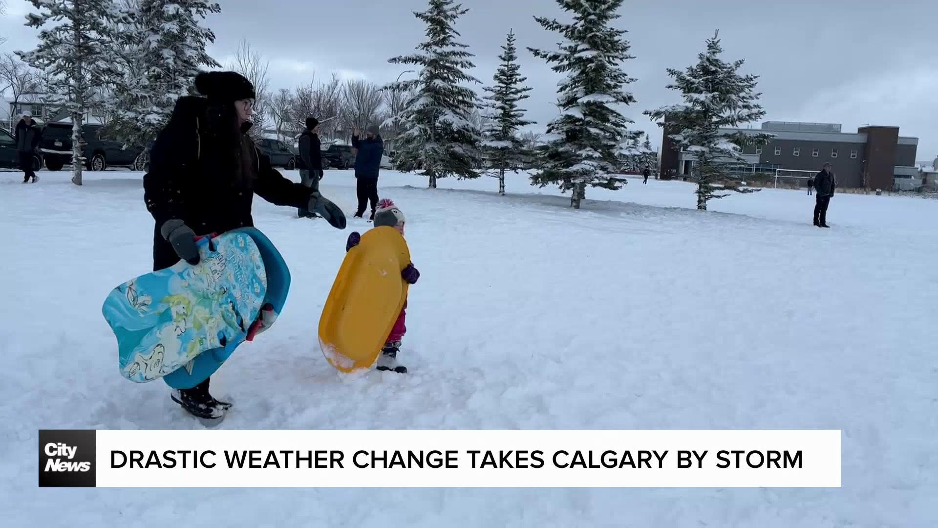 Drastic weather change takes Calgary by storm