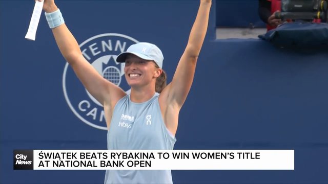 Świątek beats Rybakina to win women’s title at National Bank Open