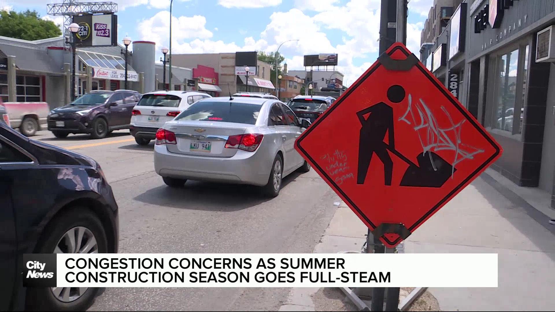 With road construction comes congestion concerns in Winnipeg
