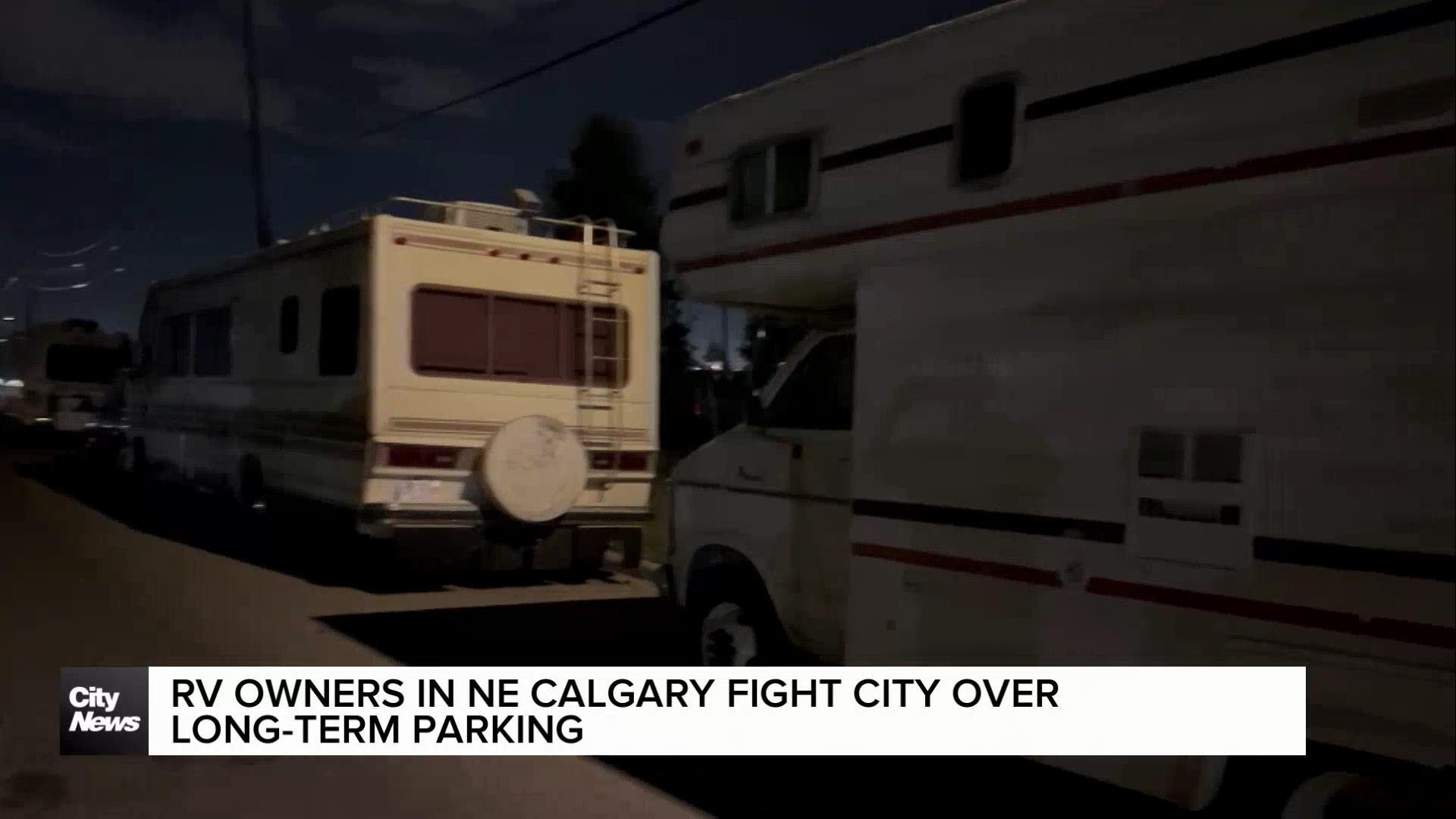 RV owners in NE Calgary fight the city over long-term parking