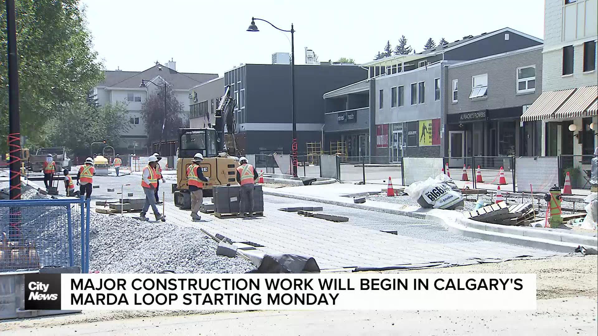 Major construction in Calgary's Marda Loop