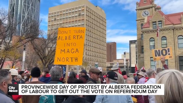 Provincewide day of protest by Alberta Federation of Labour