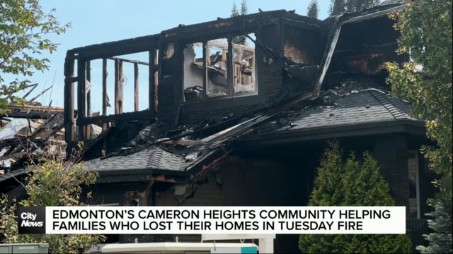 Community in Edmonton helping families who lost their homes after the fire