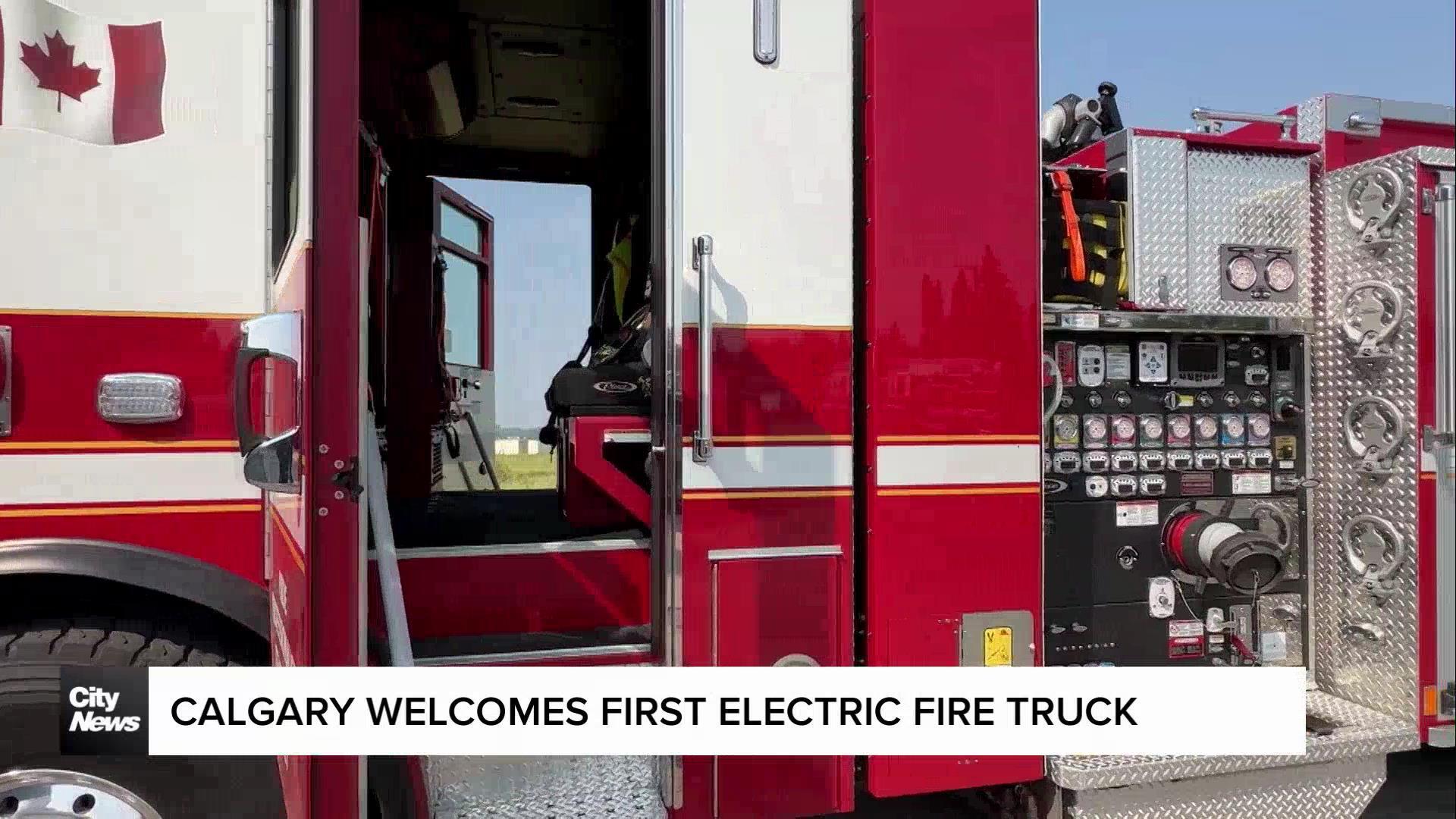 Calgary welcomes first electric fire truck