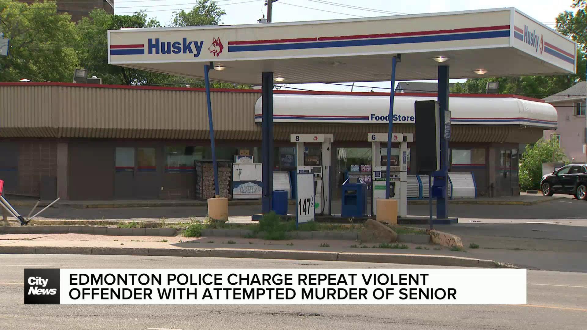 Edmonton police break up attempted murder outside gas station