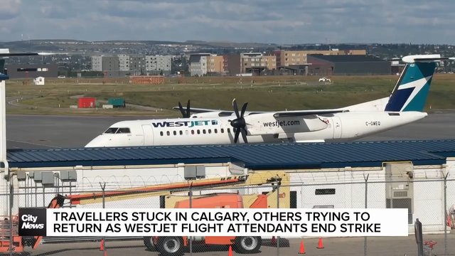 Travellers stuck in Calgary, others trying to return as WestJet ends strike