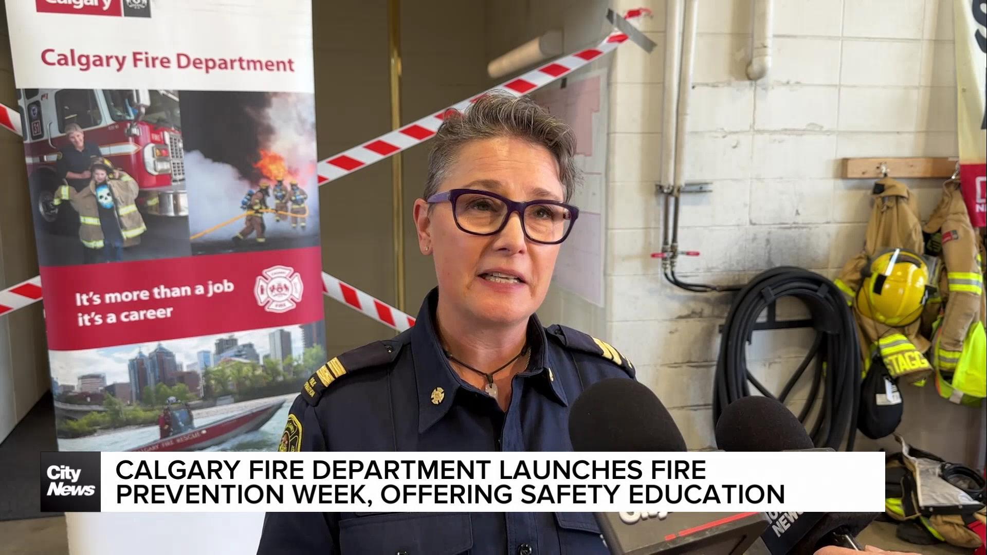 House fire tips during the Calgary Fire Department’s Fire Prevention Week