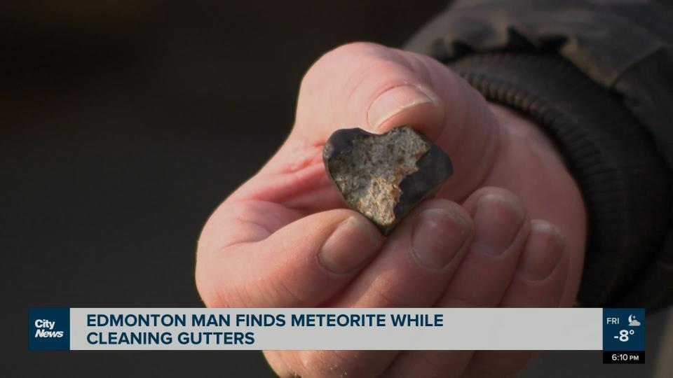 Out of this world: Edmonton man finds meteorite on roof of house